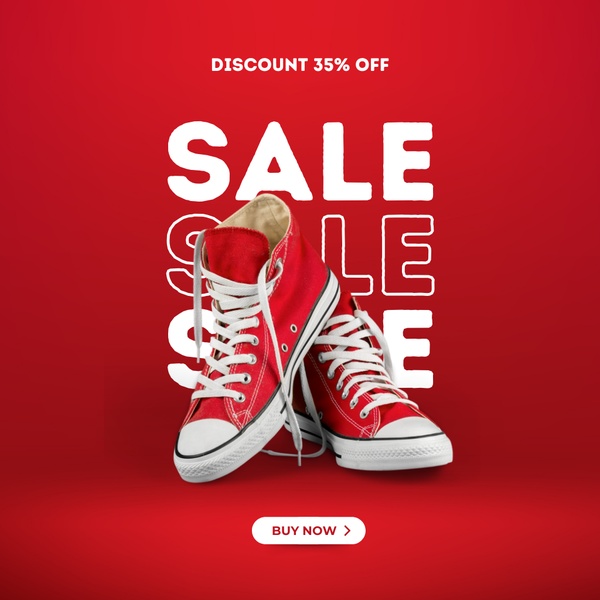sneakers, canvas shoes, casual shoes, athletic shoes, lace up shoes, sale promotion, minimalist, bold, energetic, red